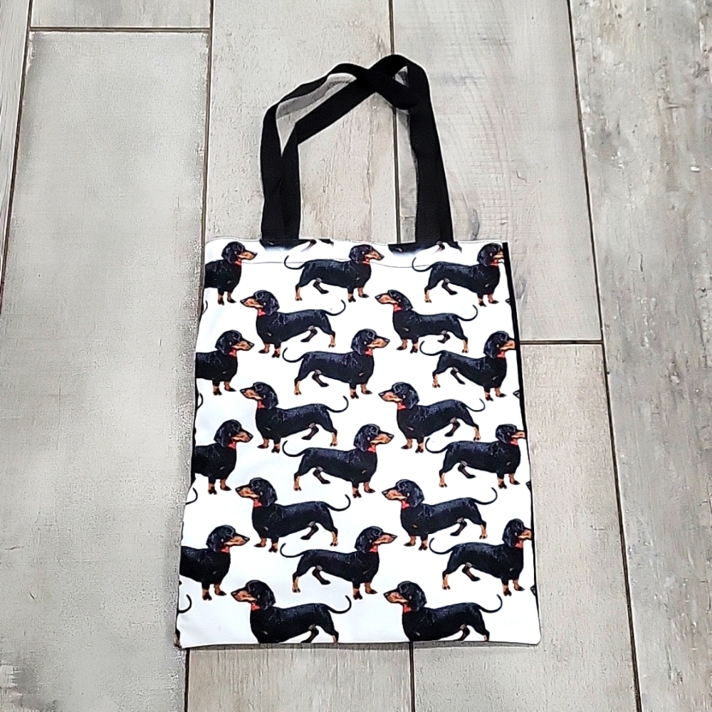 Tote black and white bag 15" tall 10 in wide